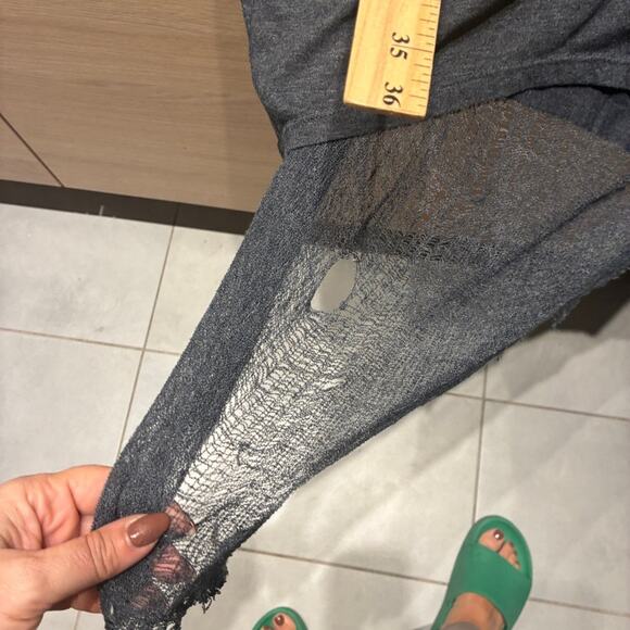 Raquel Allegra Charcoal Gray Long Sleeve Tunic Dress Sz Small - Picture 8 of 9